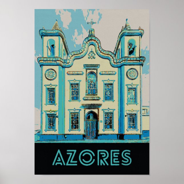 Póster Azores Terceira ilustracion Portugal (Frente)