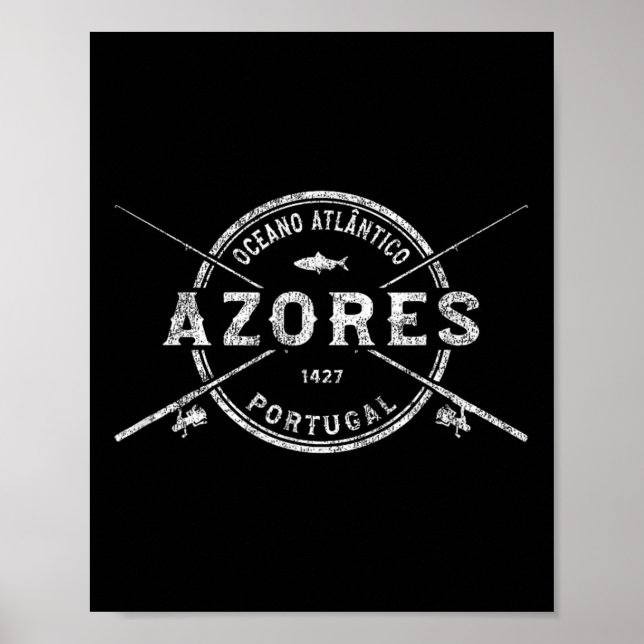 Póster Azores Vintage Crosch Fishing Rods