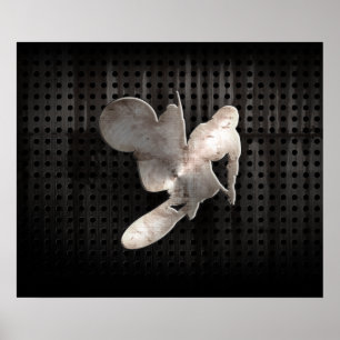 Póster Azote Motocross; negro Guay