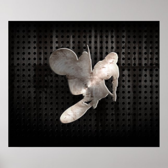 Póster Azote Motocross; negro Guay (Frente)