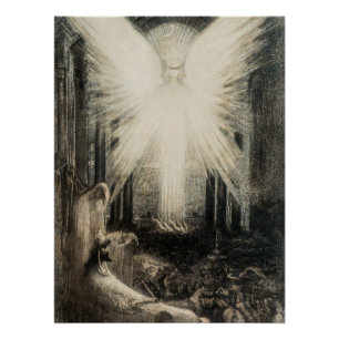 Póster Azrael de Jean Delville, 1890