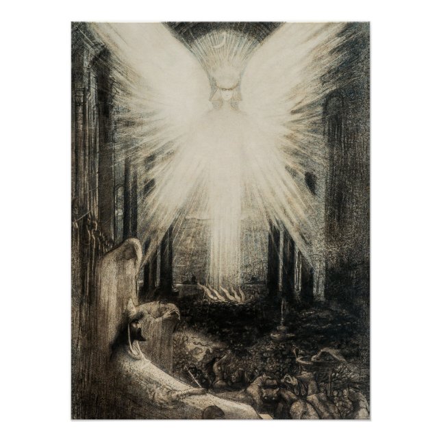 Póster Azrael de Jean Delville, 1890 (Anverso)