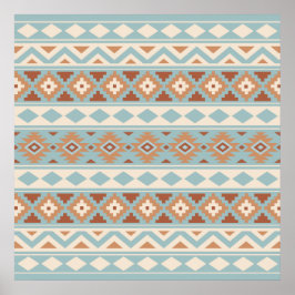 Póster Aztec Essence Ptn IIIb Blue Cream Terracottas