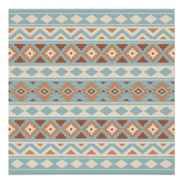 Póster Aztec Essence Ptn IIIb Blue Cream Terracottas