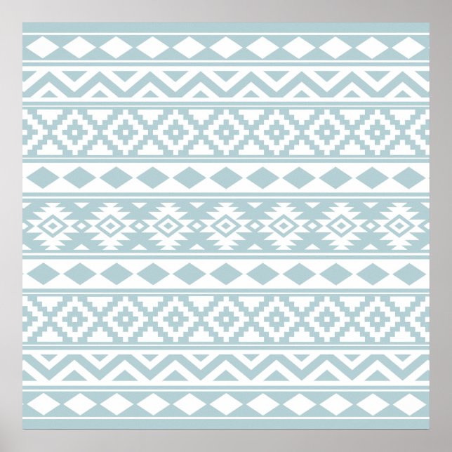 Póster Aztec Essence Ptn IIIb Huevo pato Azul y Blanco (Frente)