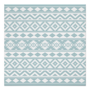 Póster Aztec Essence Ptn IIIb Huevo pato Azul y Blanco