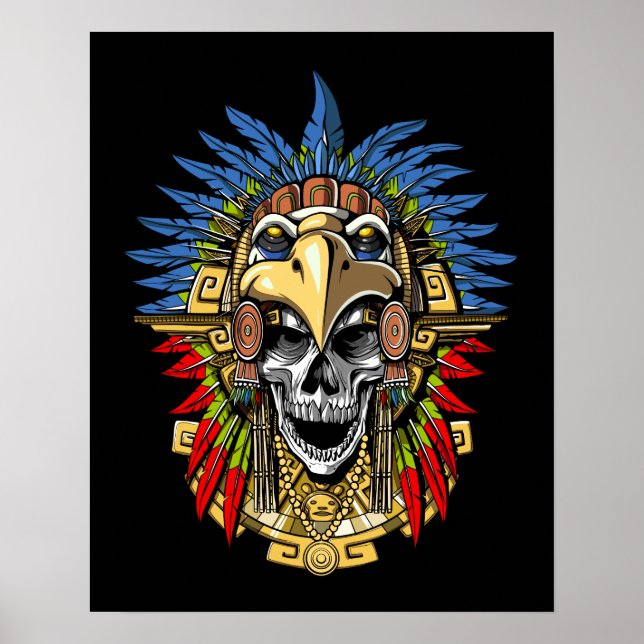 Póster Aztec Skull Warrior (Frente)