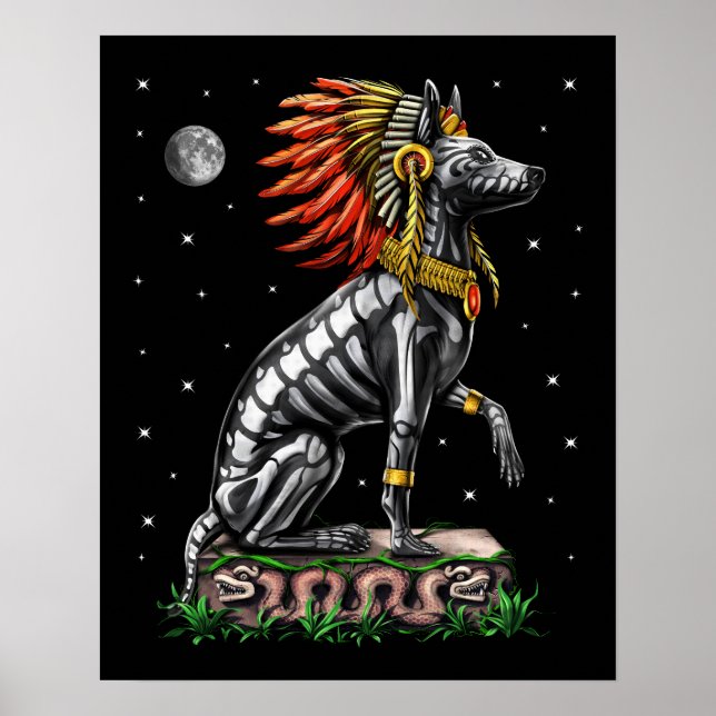 Póster Aztec Xolo Dog (Frente)