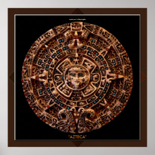Póster AZTECA ~ Mayas - Azteca Sun Calender Art Print