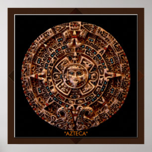 Póster AZTECA ~ Mayas - Azteca Sun Calender Art Print