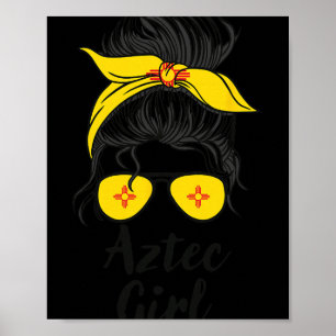 Póster Azteca Nueva México Mujer Niña