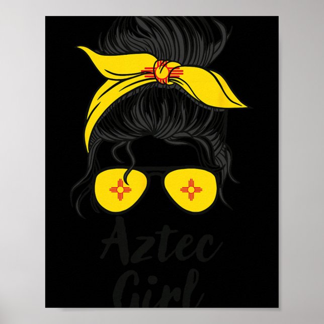 Póster Azteca Nueva México Mujer Niña  (Frente)