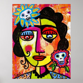 Póster Azúcar Amethyst Sull Frida por SilberZweigArts