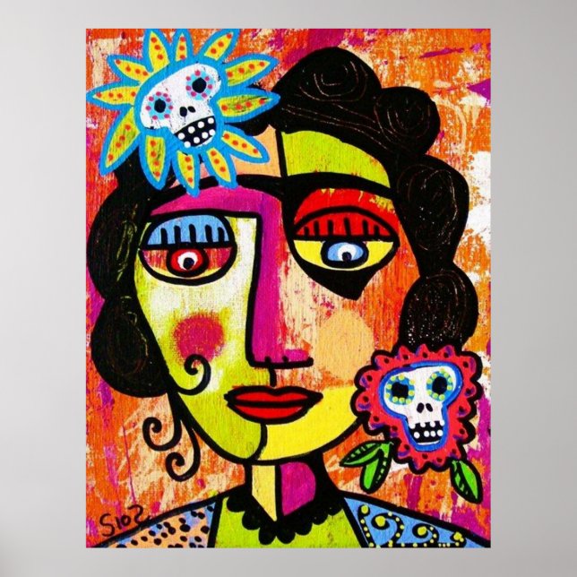Póster Azúcar Amethyst Sull Frida por SilberZweigArts (Frente)