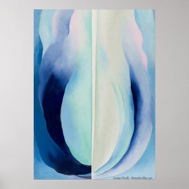 Póster Azul abstracción de Georgia O'Keeffe (Frente)