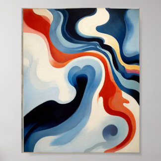 Póster Azul abstracción por Poster de Georgia O'Keeffe