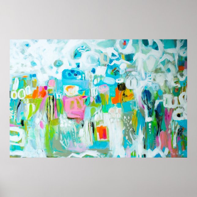 Póster Azul abstracto (Frente)