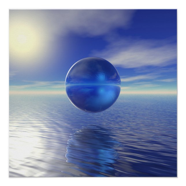 Póster Azul abstracto (Anverso)