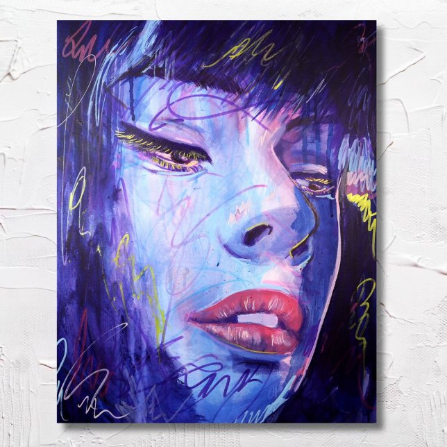 Póster Azul abstracto con papel gráfico dorado (Subido por el creador)