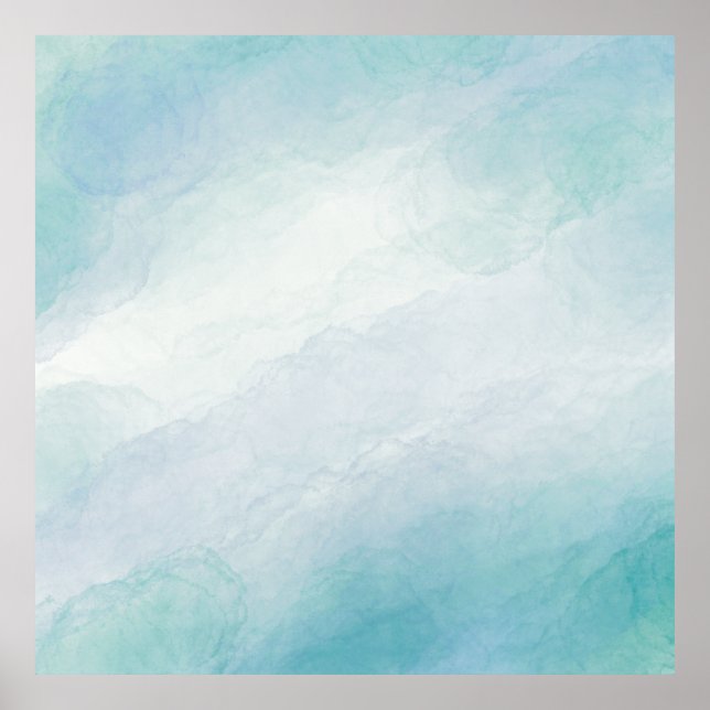 Póster Azul acuático (Frente)