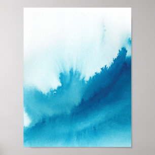 Póster Azul acuático