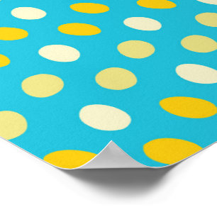 Póster Azul Amarillo Amarillo Colorido Huevos Aves Nido N