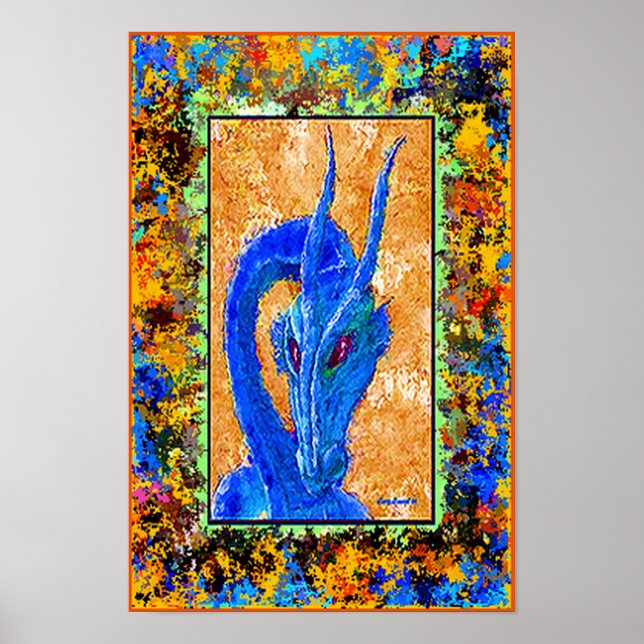 Póster Azul antiguo (Frente)