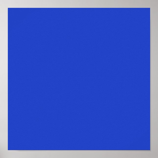 Póster Azul azul (color sólido) (Frente)