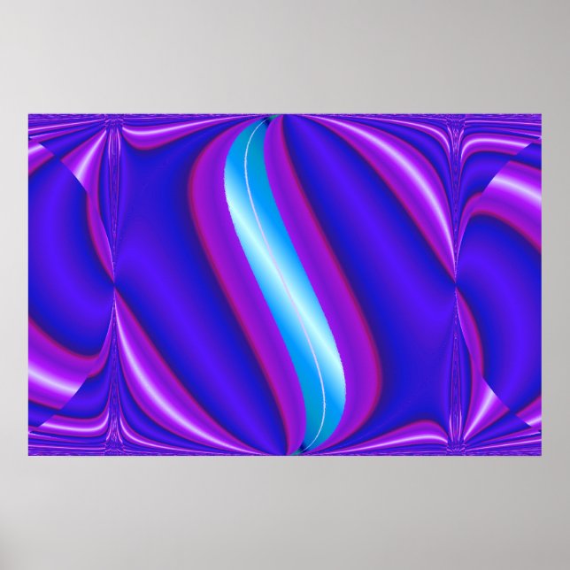 Póster azul brillante (Frente)