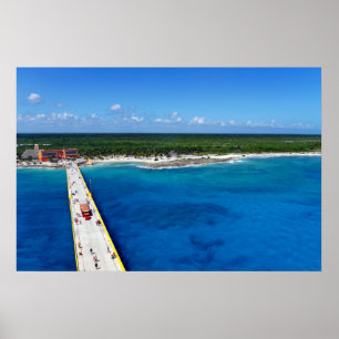 Póster Azul caribeño