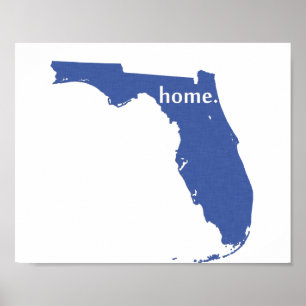Póster Azul casero de la Florida