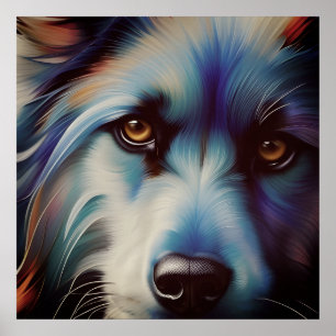 PÓSTER AZUL DE CRUFÉ EN EL PERRO TERRIER DE RUST CERRAR