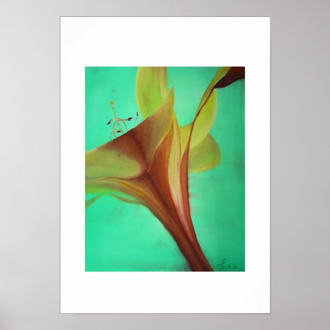 Póster azul de iris de impresión2 (Frente)