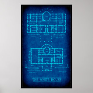 PÓSTER AZUL DE LA CASA BLANCA