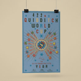 Póster azul de la Copa Mundial de QUIDDITCH™