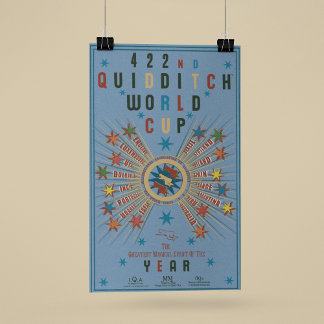 Póster azul de la Copa Mundial de QUIDDITCH™