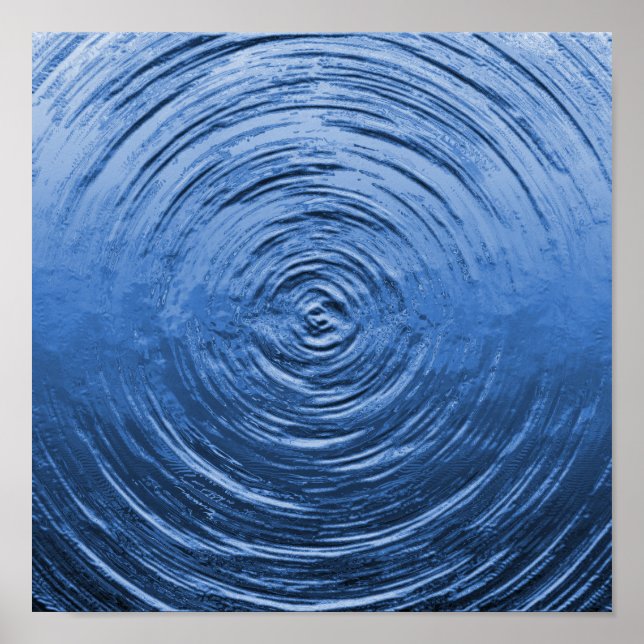 Póster Azul de ripio de agua (Frente)