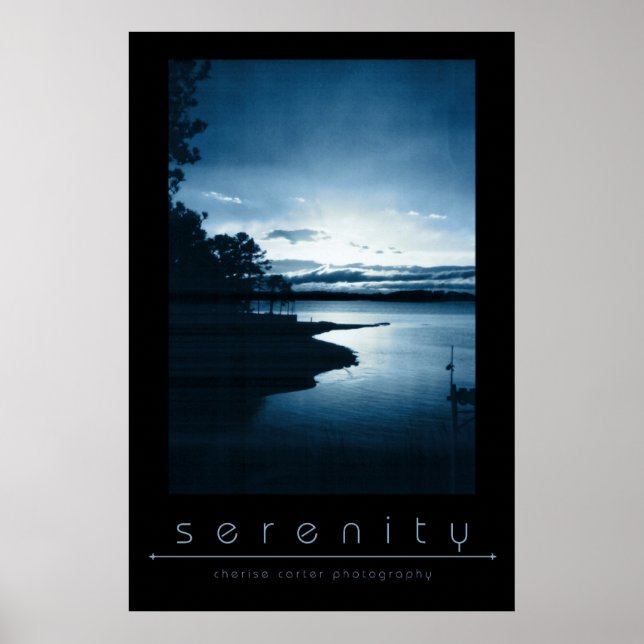 Póster Azul de serenidad (Frente)