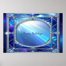 Póster azul decorativo