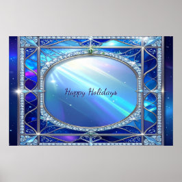Póster azul decorativo