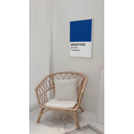 Póster Azul del café de Merseyside - Ancho completo