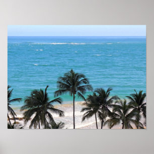 Póster Azul del Caribe