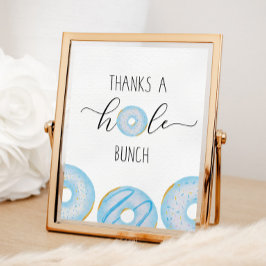 Póster Azul donut gracias a un montón de hoyos