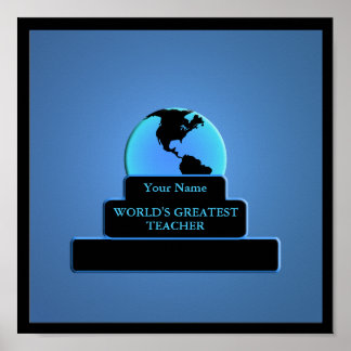 Póster Azul, el mejor Personalizado galardonado del mundo