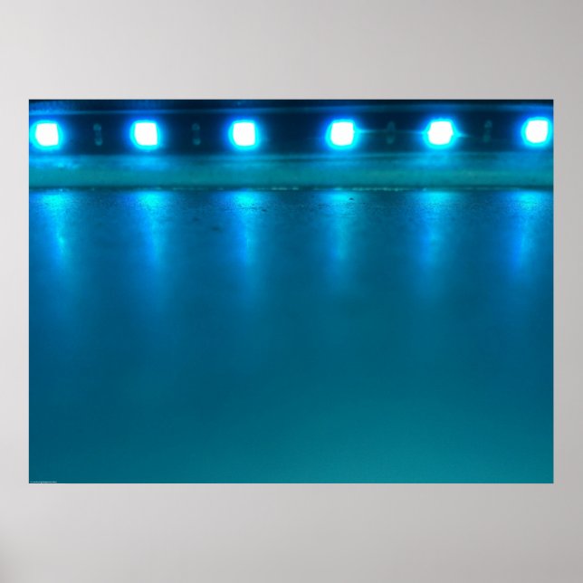 Póster Azul eléctrico, (Frente)