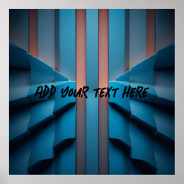 Póster Azul elegante