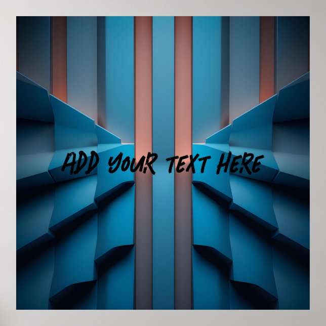 Póster Azul elegante (Frente)