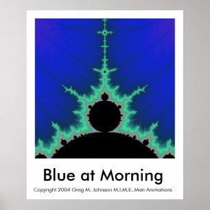 Póster Azul en la mañana