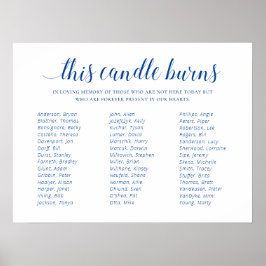 Póster Azul Esta Vela Arde Reunión de Exalumnos Memorial