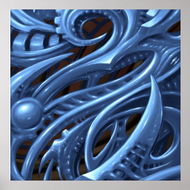 PÓSTER AZUL GRY MECH (Frente)